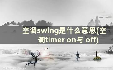 空调swing是什么意思(空调timer on与 off)